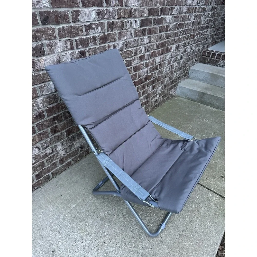 Outdoor Folding Chaise Lounge Chair for Beach Sunbathing Patio Pool Lawn Deck